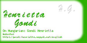 henrietta gondi business card